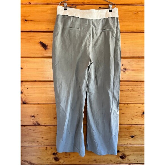 ZARA CONTRAST WAIST PANTS LIMITED EDITION L $119 - Picture 4 of 6